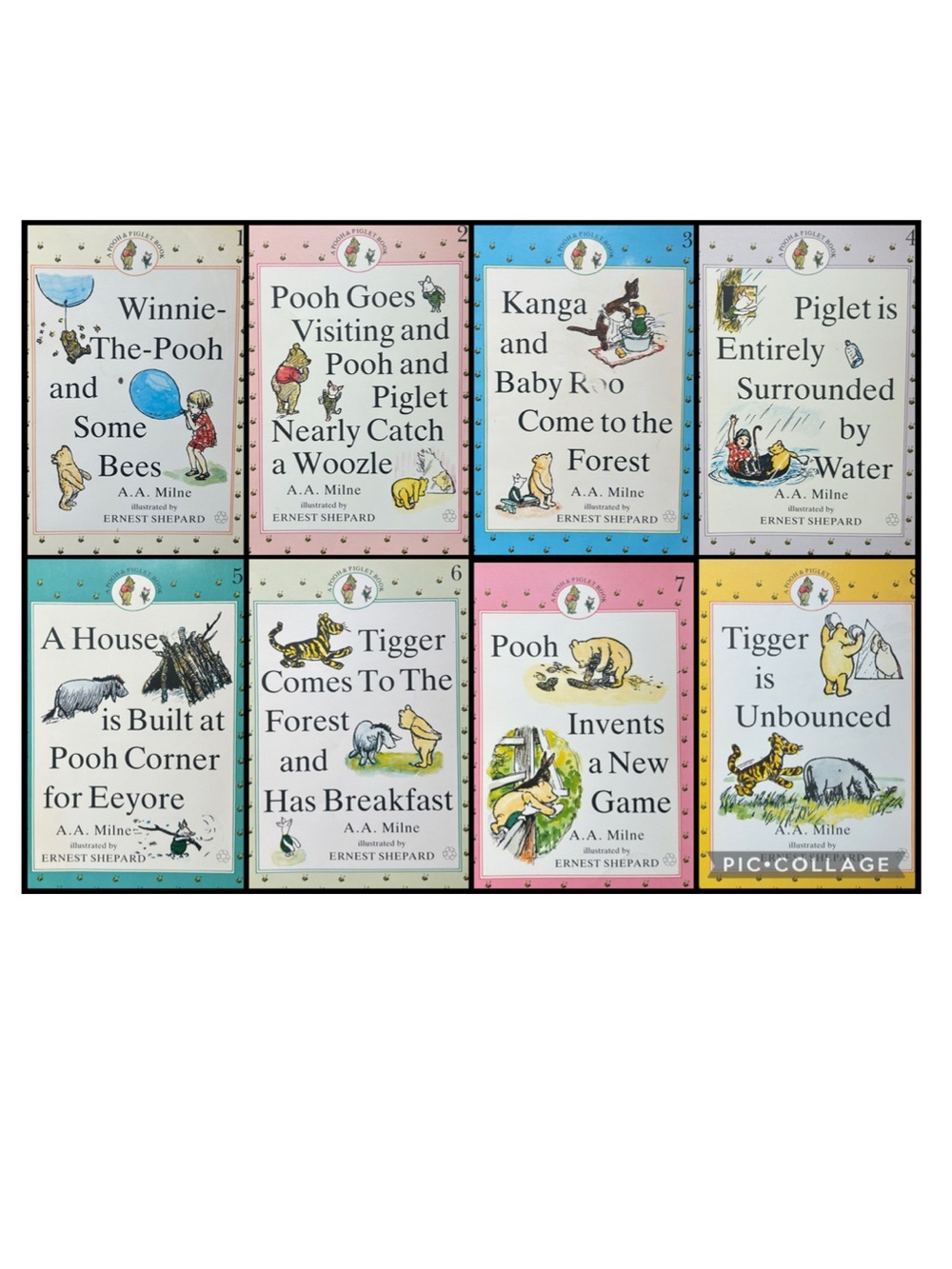 Winnie-The-Pooh A Pooh & Piglet Book Set of 8 Softcover Books